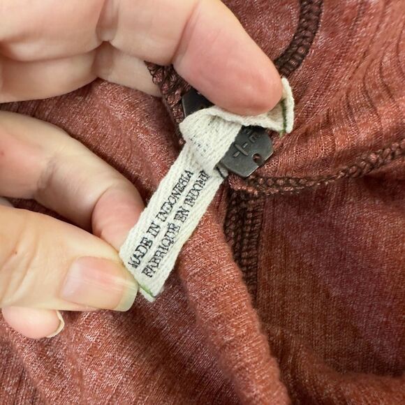 Free People We The Free Londontown Ribbed Thermal Top Size Medium - Picture 10 of 11